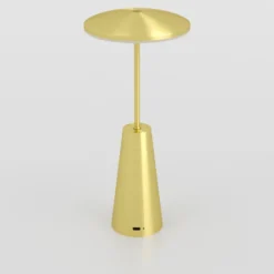 Lámpara LED recargable Piccola, color latón, altura 28 cm, IP54