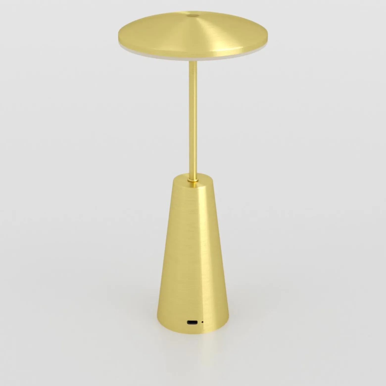 Lámpara LED recargable Piccola, color latón, altura 28 cm, IP54