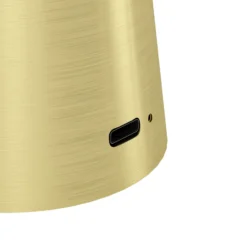 Lámpara LED recargable Piccola, color latón, altura 28 cm, IP54