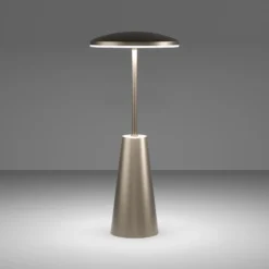 Lámpara LED recargable Piccola, color bronce, altura 28 cm, IP54