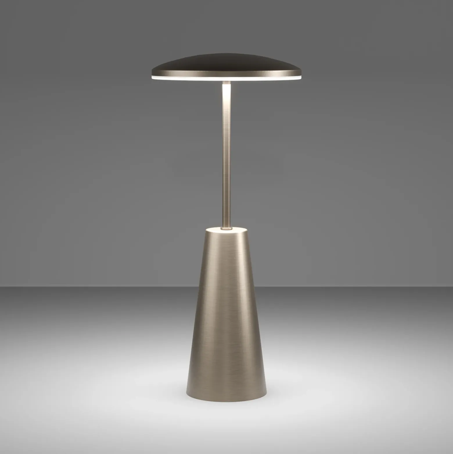 Lámpara LED recargable Piccola, color bronce, altura 28 cm, IP54