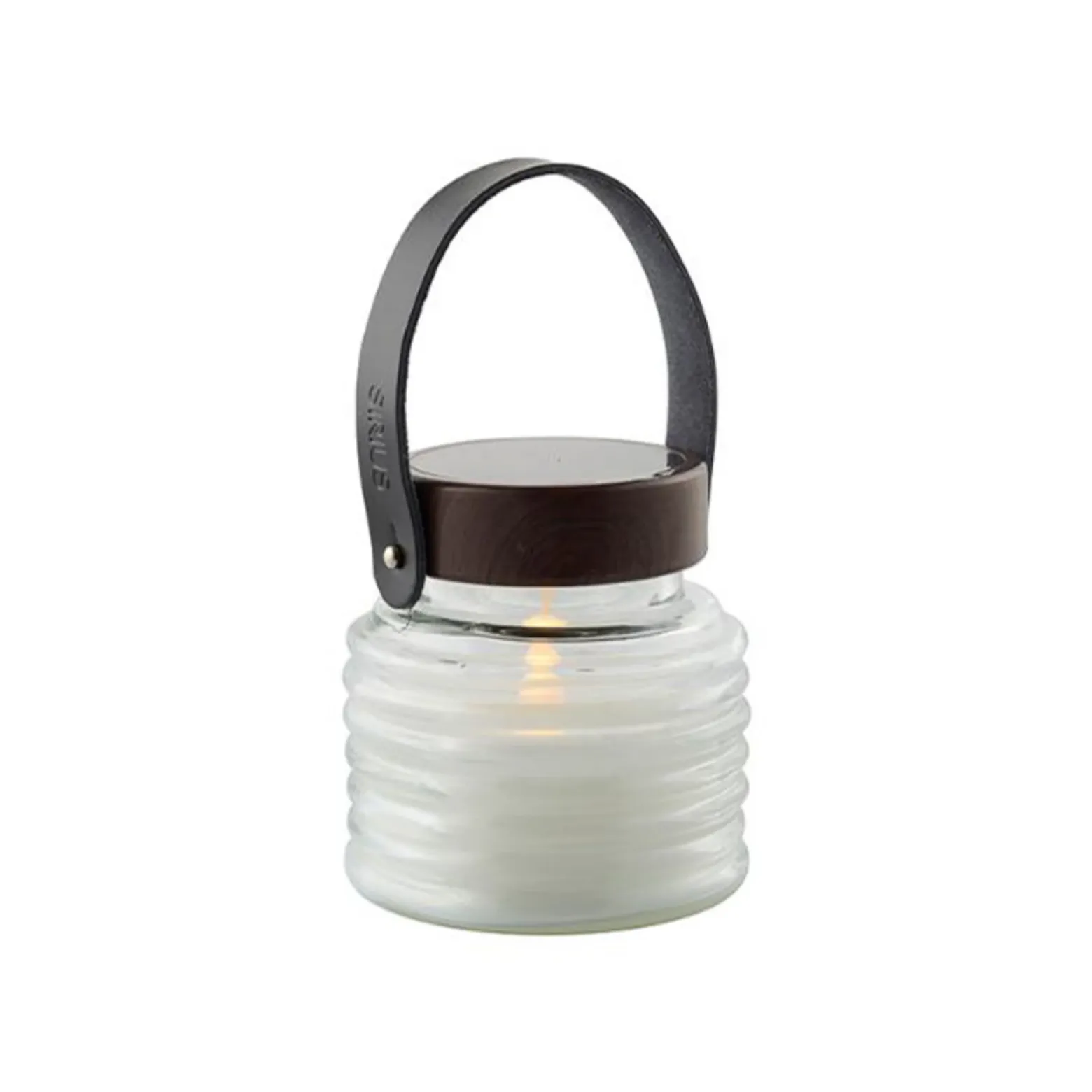 lámpara LED solar Aston Jar, altura 12 cm, negro/marrón, IP44