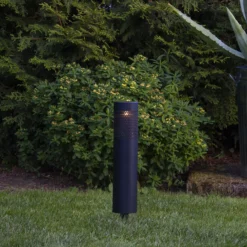 Lámpara LED solar Blace en negro, 39 cm de altura