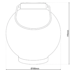 Lámpara LED solar 52854, blanca, metal, 20 cm, IP44, juego de 2
