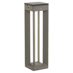 Lámpara LED solar Borne con sensor, 45 cm, gris