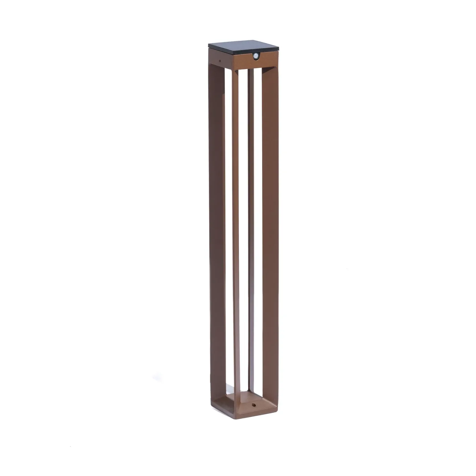 Lámpara LED solar Borne con sensor, 90 cm, corten