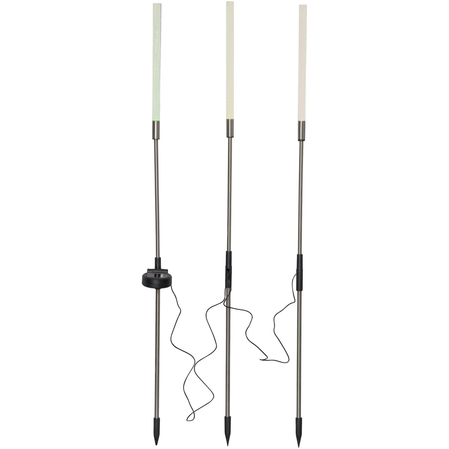 Lámpara LED solar Bubbly set 3 ud, multicolor