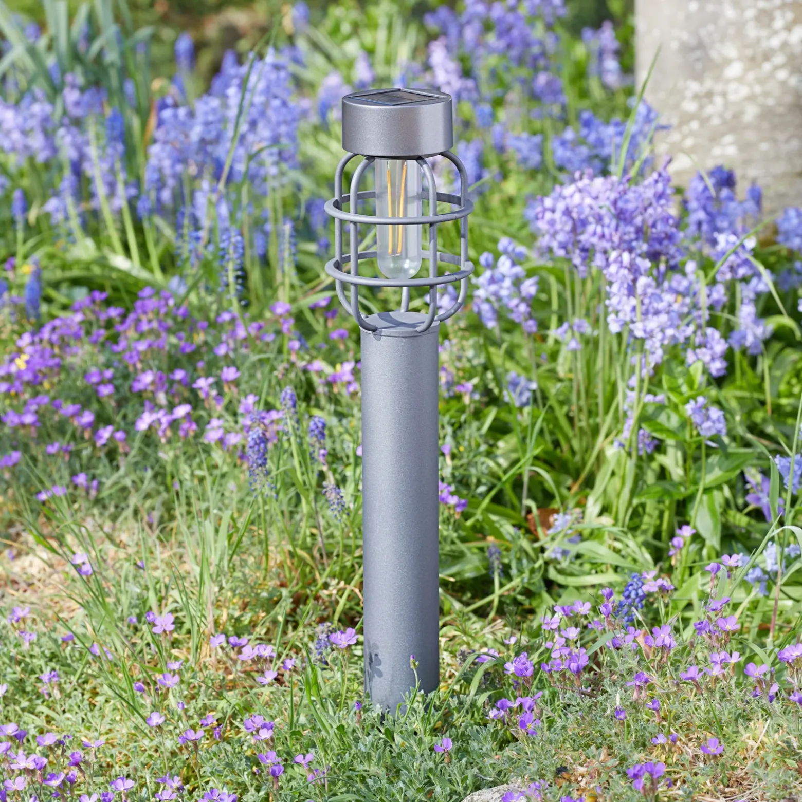 Lámpara LED solar con pica Anglia, juego de 2, antracita, IP44