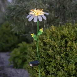Lámpara LED solar Daisy en forma de margarita