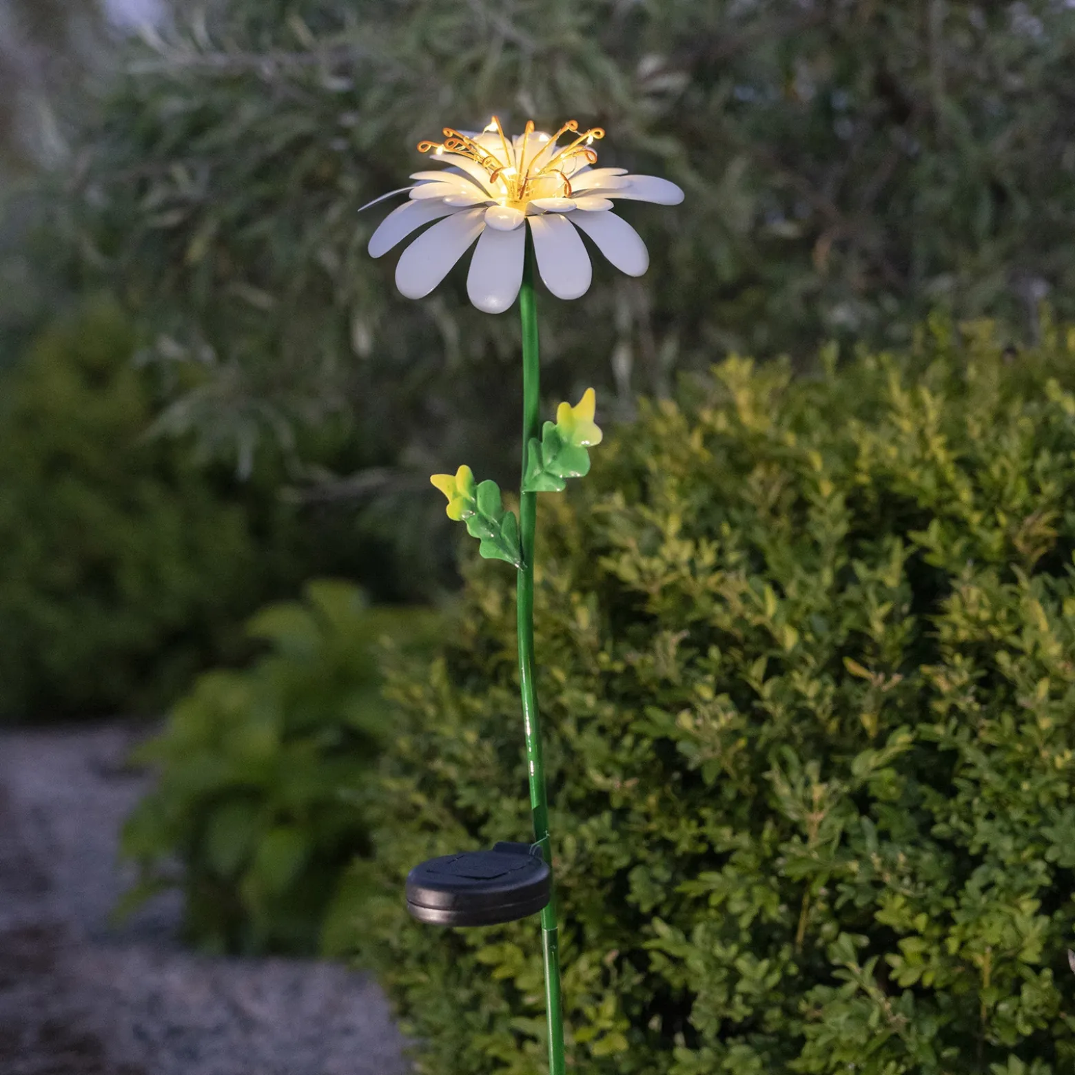 Lámpara LED solar Daisy en forma de margarita
