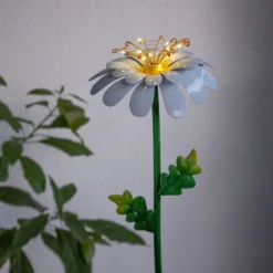 Lámpara LED solar Daisy en forma de margarita