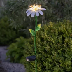 Lámpara LED solar Daisy en forma de margarita