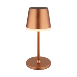 Lámpara LED solar de metal color cobre, altura 41 cm, IP44