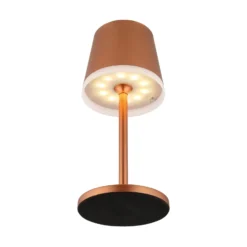 Lámpara LED solar de metal color cobre, altura 41 cm, IP44
