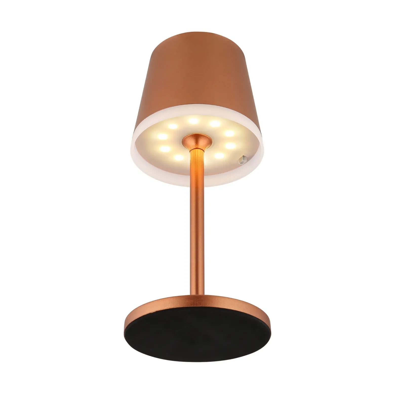 Lámpara LED solar de metal color cobre, altura 41 cm, IP44