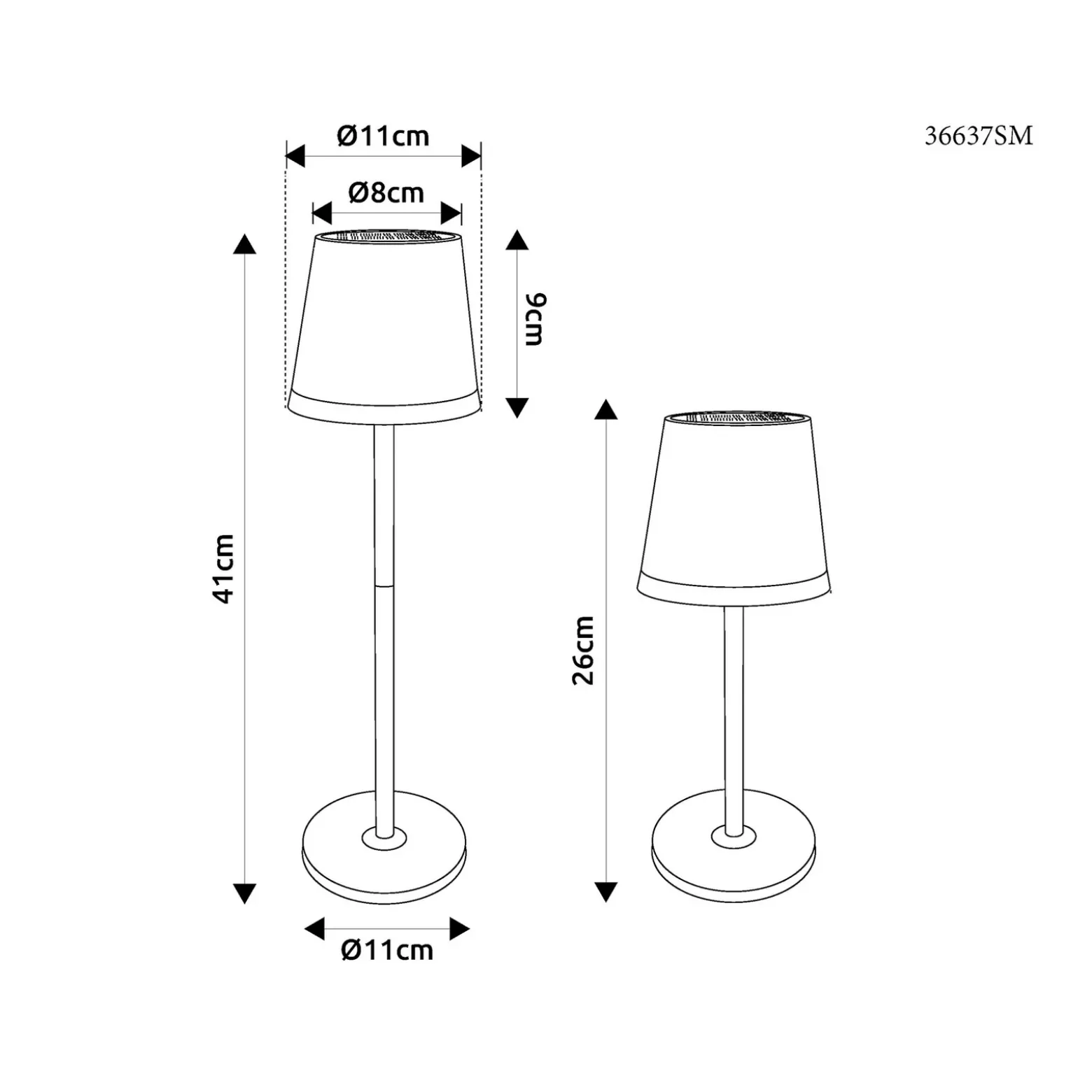 Lámpara LED solar de metal plateado, altura 41 cm, IP44