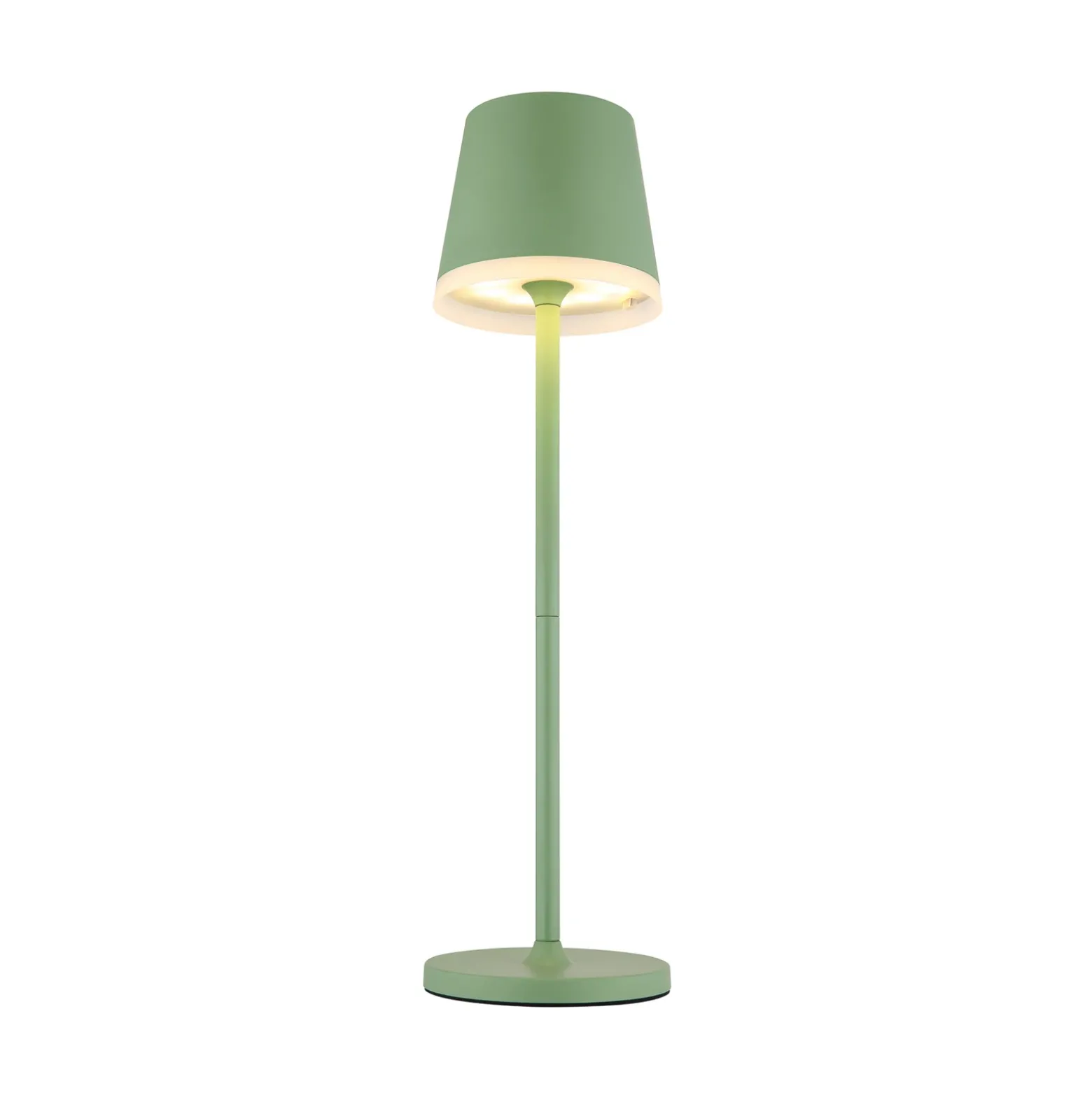 Lámpara LED solar de metal, verde claro, altura 41 cm, IP44