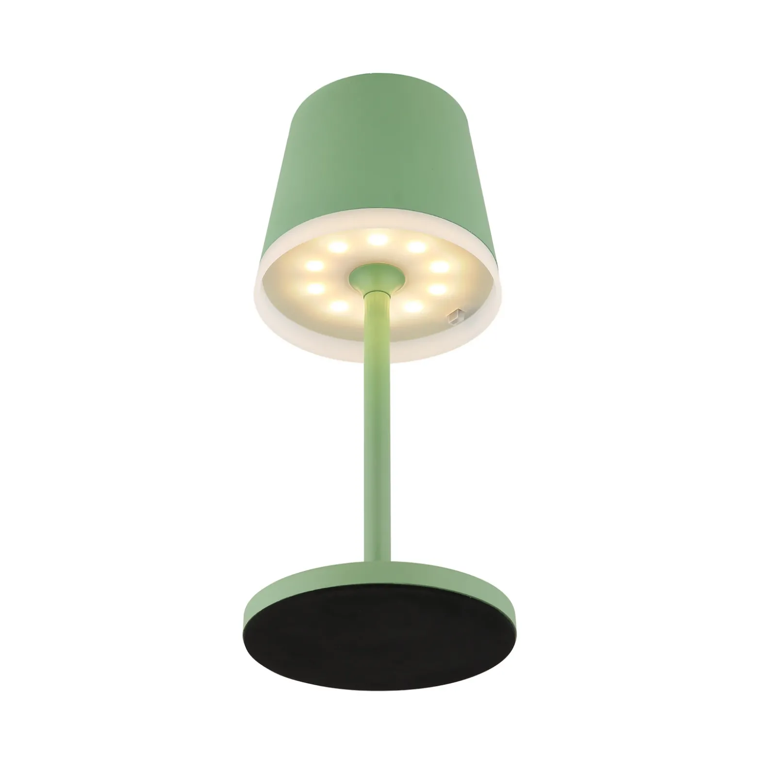 Lámpara LED solar de metal, verde claro, altura 41 cm, IP44