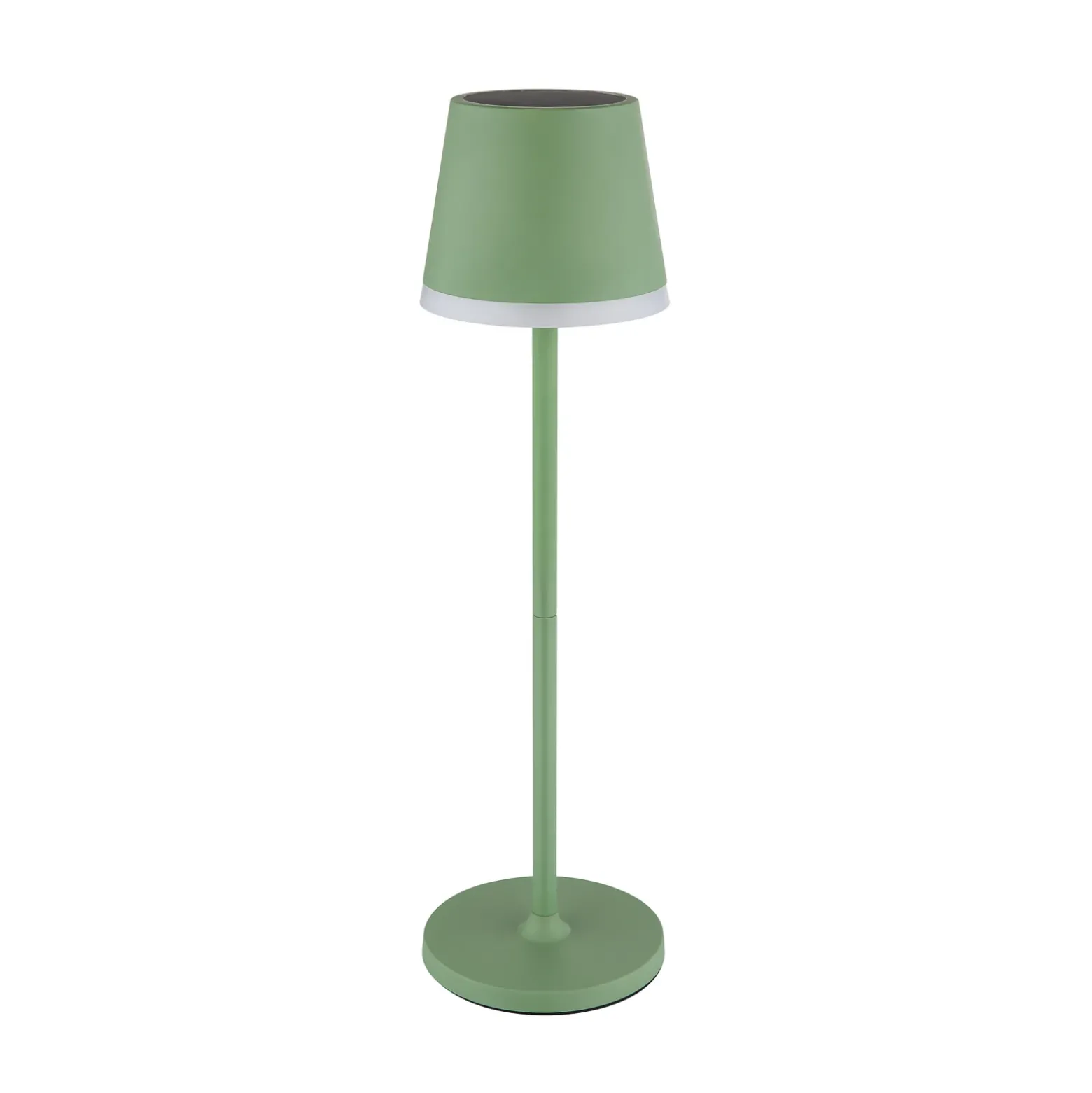Lámpara LED solar de metal, verde claro, altura 41 cm, IP44