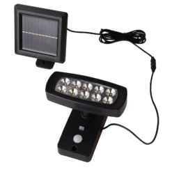 Lámpara LED solar de pared 67423BK-PIR, detector de movimiento