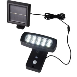 Lámpara LED solar de pared 67423BK-PIR, detector de movimiento