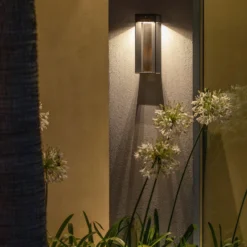 Lámpara LED solar de pared Blade con sensor, gris