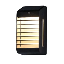 Lámpara LED solar de pared Corner con sensor, gris