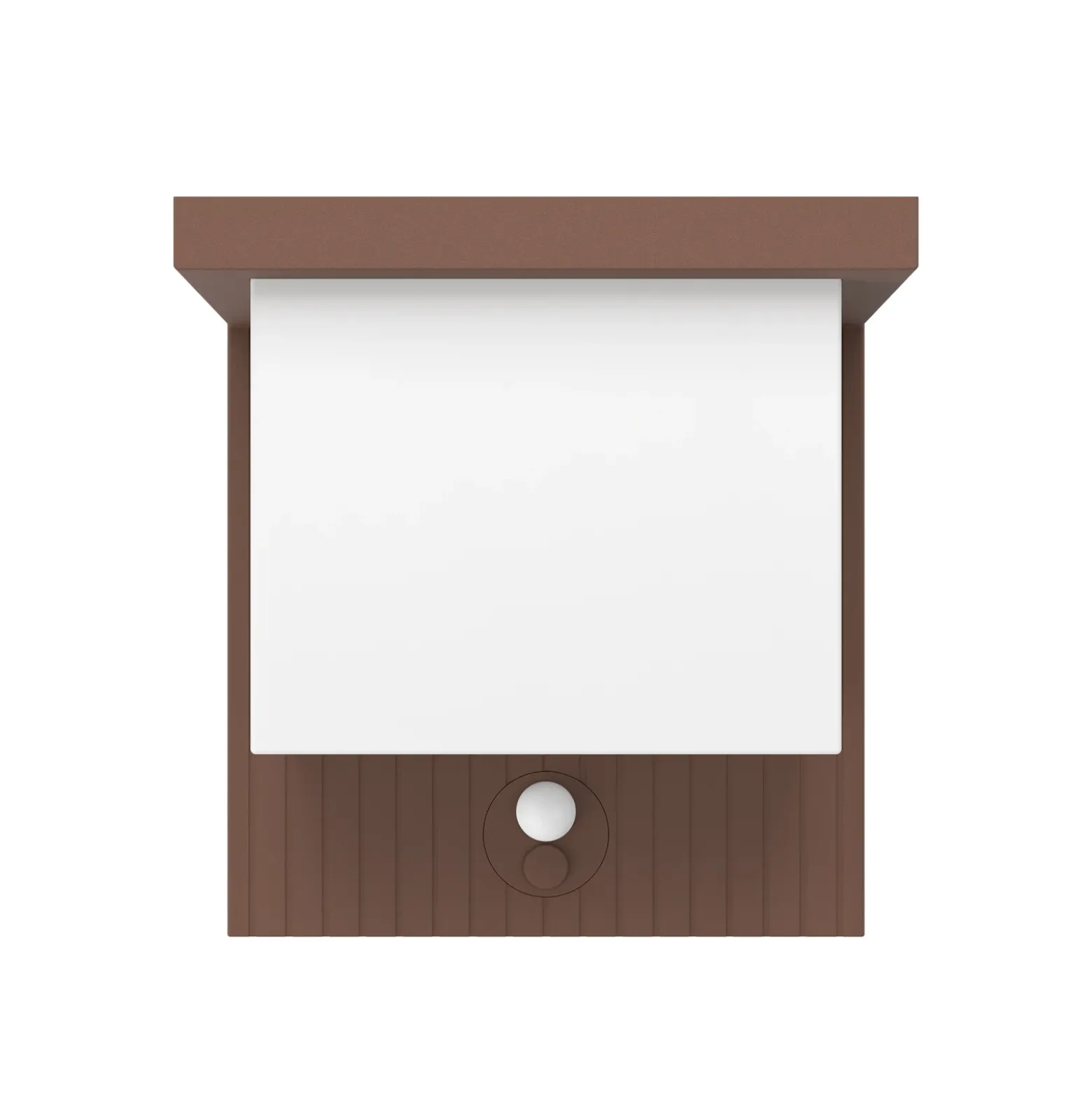 Lámpara LED solar de pared Frigento en color óxido, altura 15 cm, con sensor