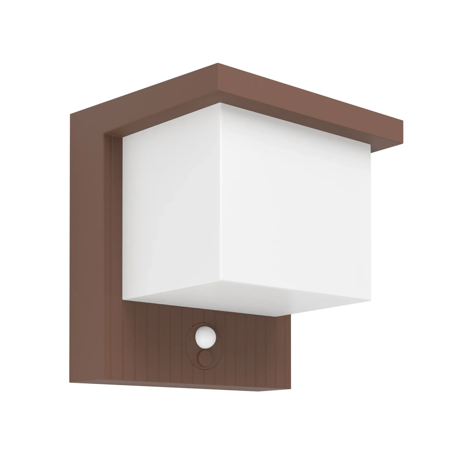 Lámpara LED solar de pared Frigento en color óxido, altura 15 cm, con sensor