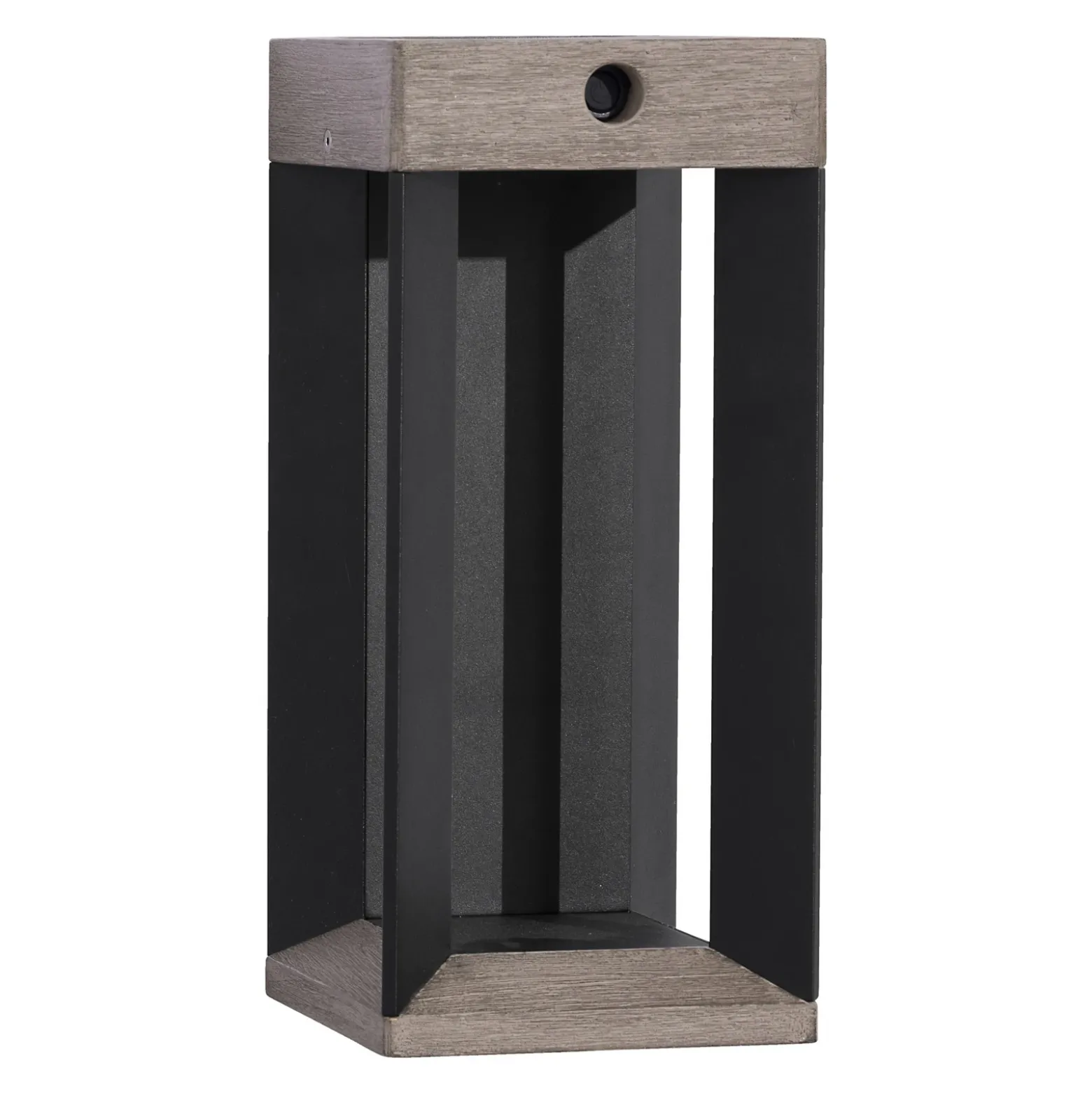 Lámpara LED solar de pared Les Jardins Teckalu, gris/negro