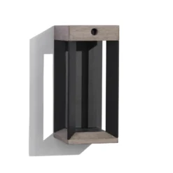 Lámpara LED solar de pared Les Jardins Teckalu, gris/negro
