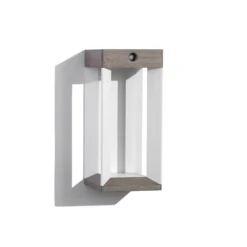Lámpara LED solar de pared Les Jardins Teckalu, gris/blanco, 33 cm