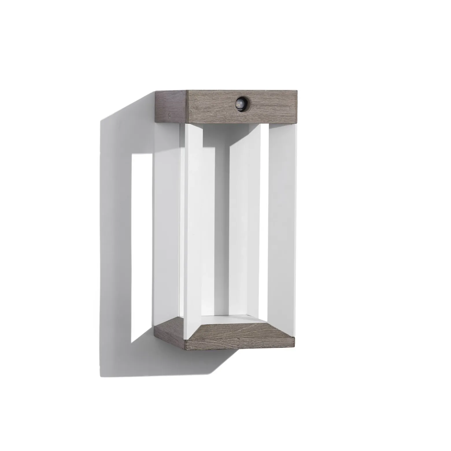 Lámpara LED solar de pared Les Jardins Teckalu, gris/blanco, 33 cm