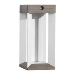 Lámpara LED solar de pared Les Jardins Teckalu, gris/blanco, 33 cm