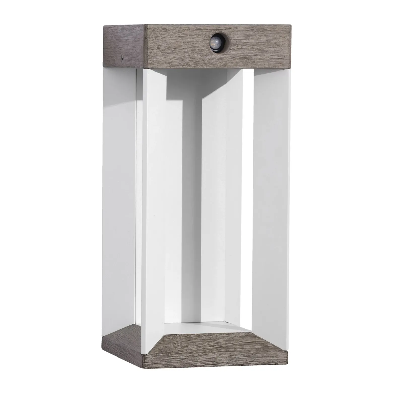Lámpara LED solar de pared Les Jardins Teckalu, gris/blanco, 33 cm