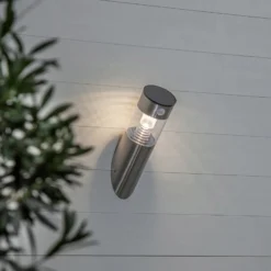 Lámpara LED solar de pared Marbella con detector de movimiento