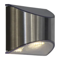 Lámpara LED solar de pared Wally, plateada, juego de 2 unidades