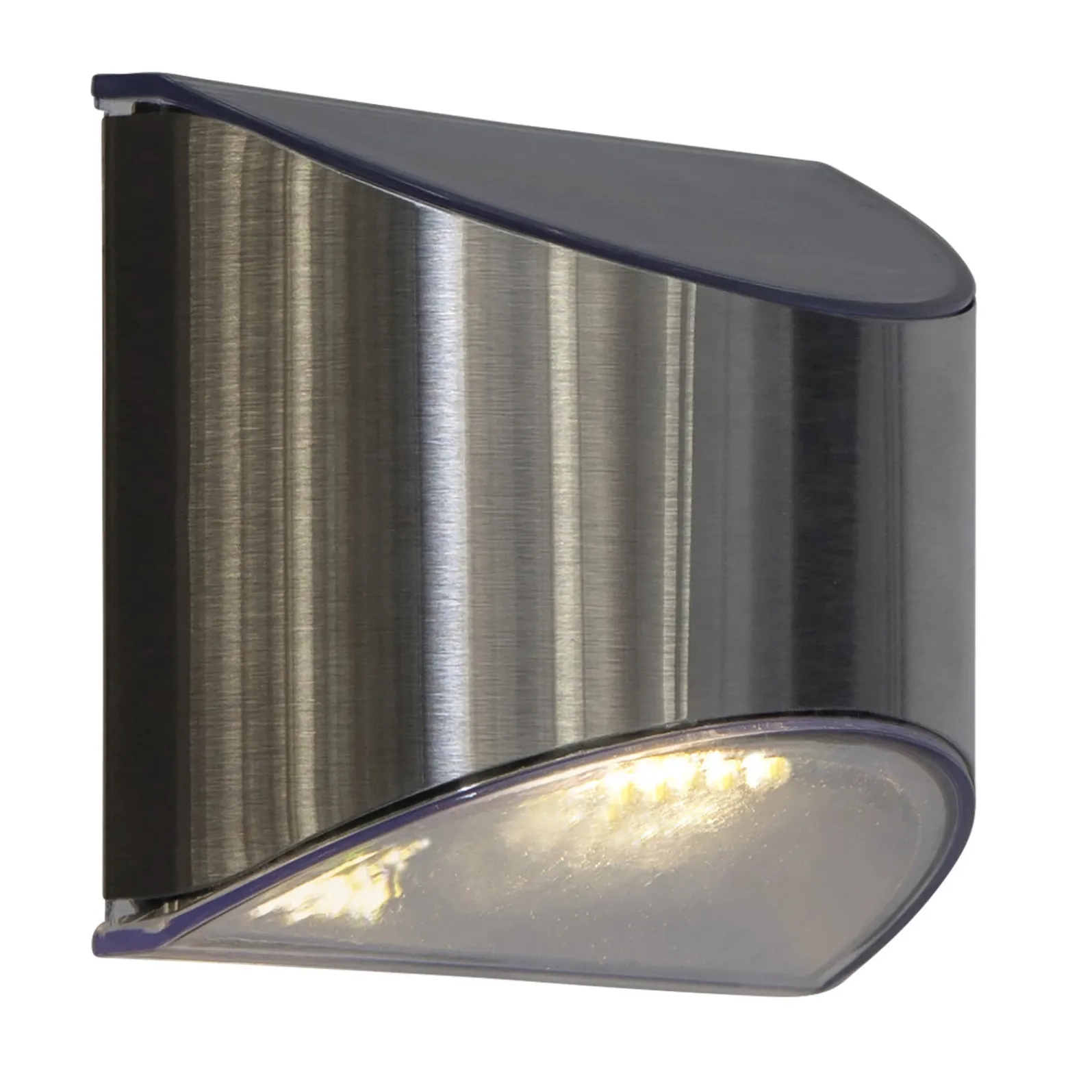 Lámpara LED solar de pared Wally, plateada, juego de 2 unidades