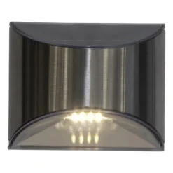 Lámpara LED solar de pared Wally, plateada, juego de 2 unidades