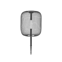 Lámpara LED solar de pie para jardín Faylen de Lucande, negra, IP65