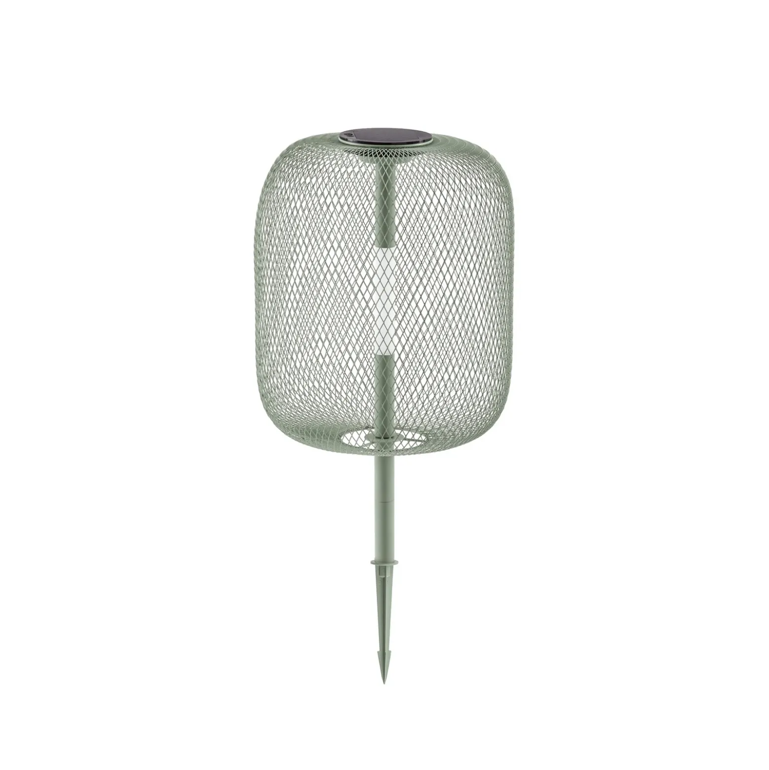 Lámpara LED solar de pie para jardín Faylen de Lucande, verde salvia, IP65