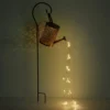Lámpara LED solar 336523, dorada, regadera, pincho de suelo, metal