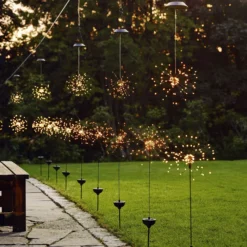 Lámpara LED solar Firework pica de tierra, 100 cm