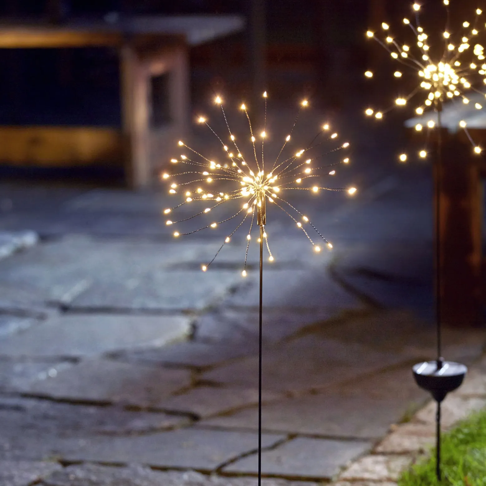 Lámpara LED solar Firework pica de tierra, 100 cm