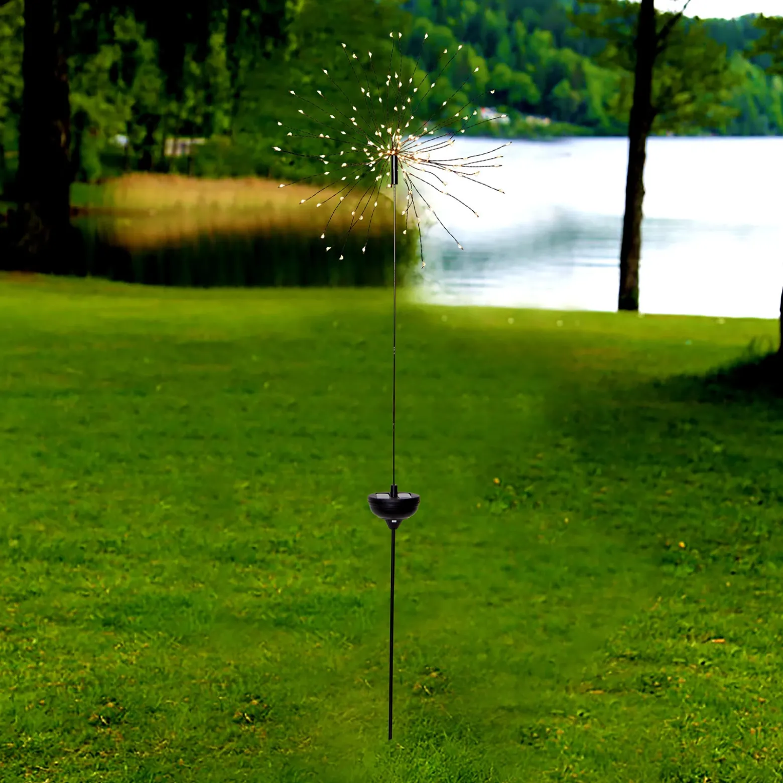 Lámpara LED solar Firework pica de tierra, 100 cm