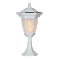 Lámpara LED solar Flame, 4 en 1, blanco