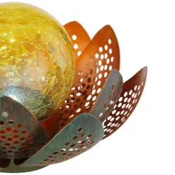 Lámpara LED solar 33655, flor, Ø 22 cm