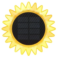 Lámpara LED solar 33598 Girasol Ø 13 cm, amarillo, plástico
