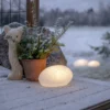 Lámpara LED solar GLOBY, blanca, 24,5 cm, plástico, IP44