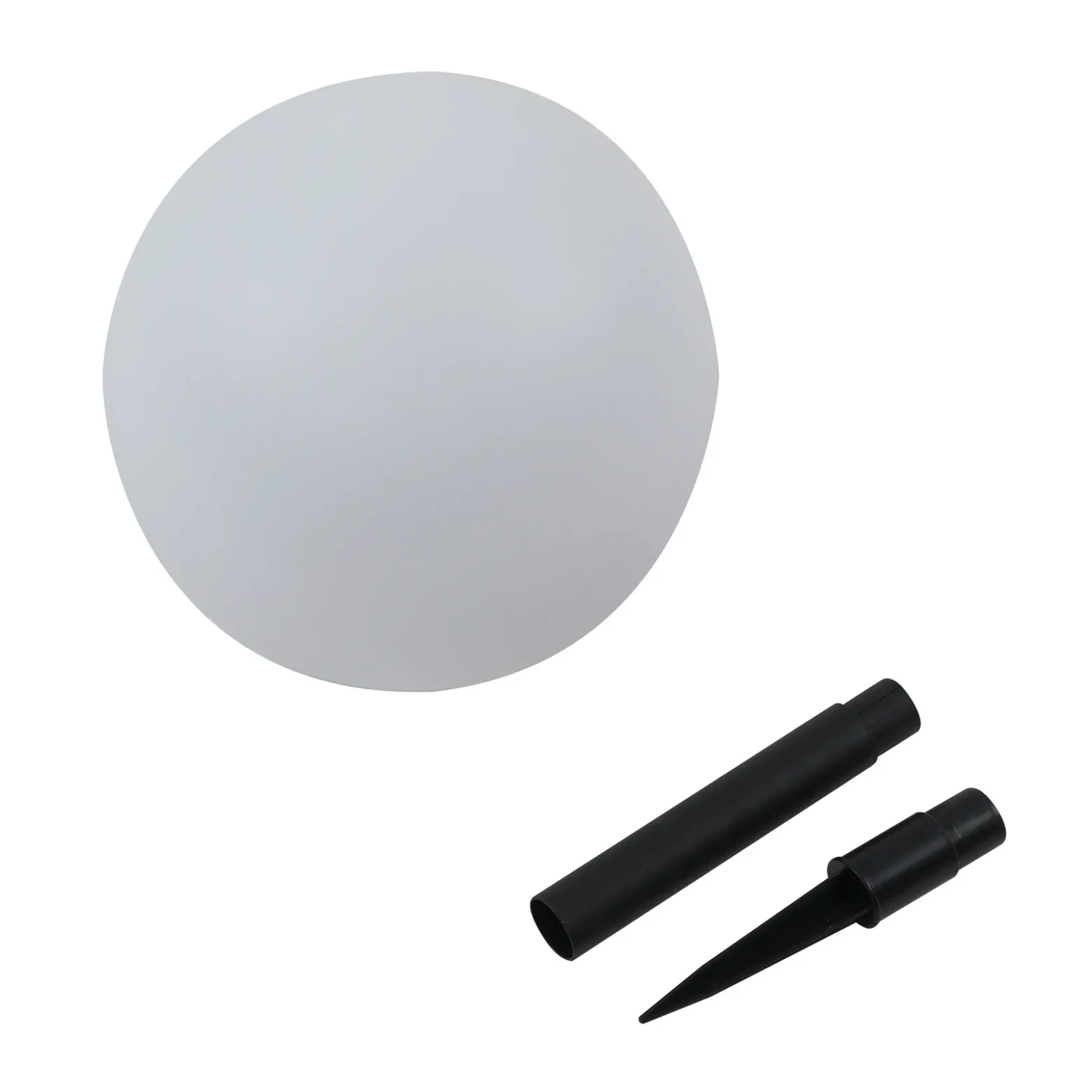 Lámpara LED solar Lago de Lindby, Ø 25 cm, globo, pincho de suelo, blanco